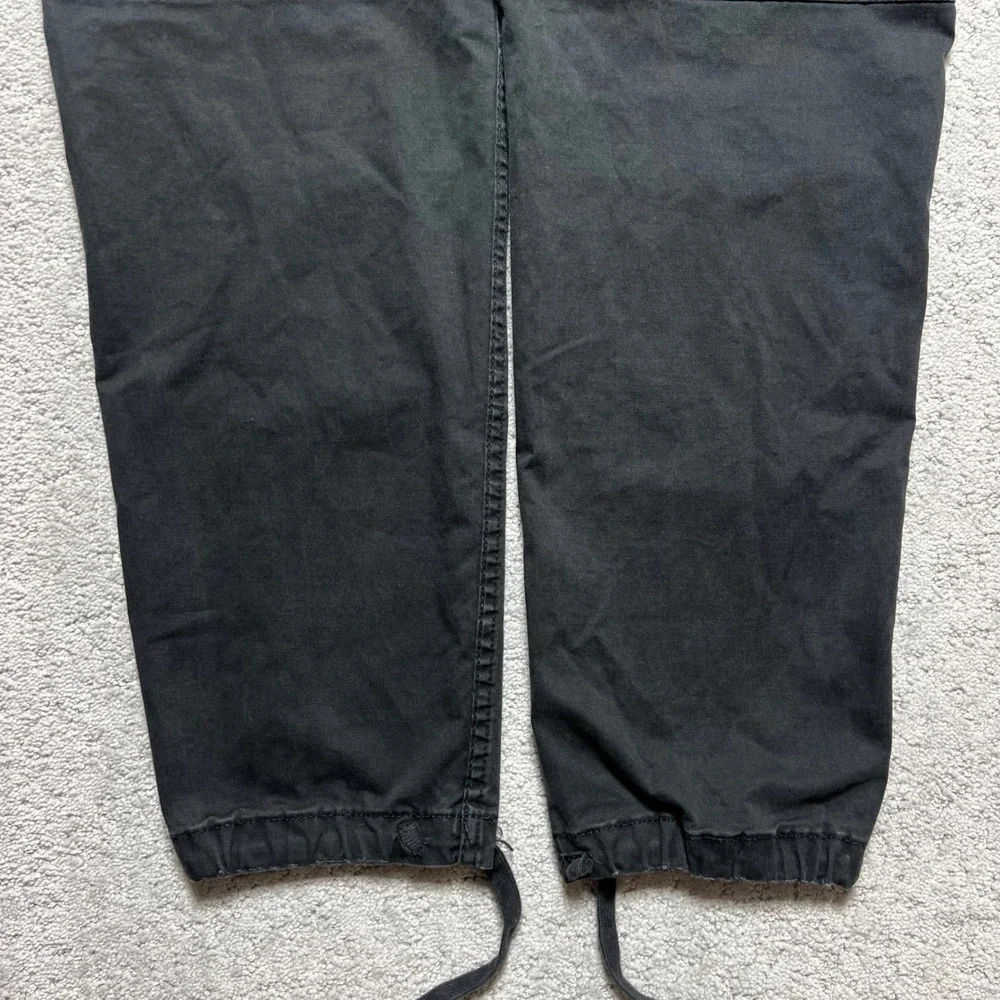 American Eagle Slim Lived-In Cargo Pants Mens 33x32 Black Faded Cotton Flex - Picture 13 of 14